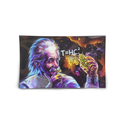 50% DISCOUNT - V-SYNDICATE GLASS ROLLING TRAY LARGE-T=HC2 BLACK HOLE